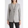 Theory Trace Stretch Wool Blazer In Gray