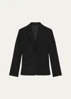 Theory Traceable Wool Slim Blazer Jacket In Black