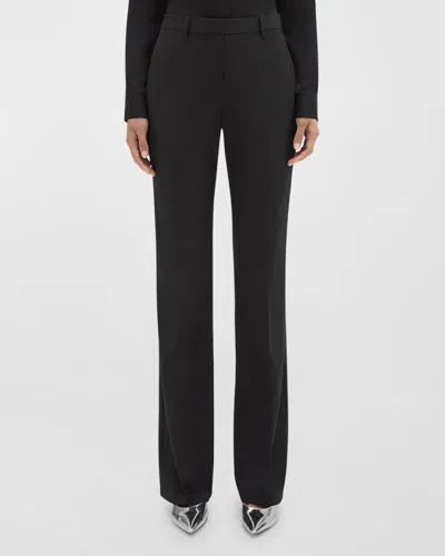 Theory Slim Pant In Good Wool In Black
