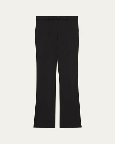 Theory Traceable Wool Slim Straight-leg Trousers In Black