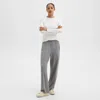 Theory Track Pant In Double-knit Jersey In Grey Mel/oat Mel