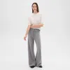 Theory Track Pant In Felted Wool-cashmere In Light Heather Grey