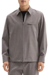 Theory Travel Regular Fit Wool Shirt Jacket In Walnut Melange