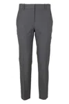 Theory Cropped Tailored Pants In Charcoal Melange