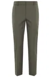 Theory Treeca Good Linen Cropped Pull-on Ankle Pants In J Dark Olive