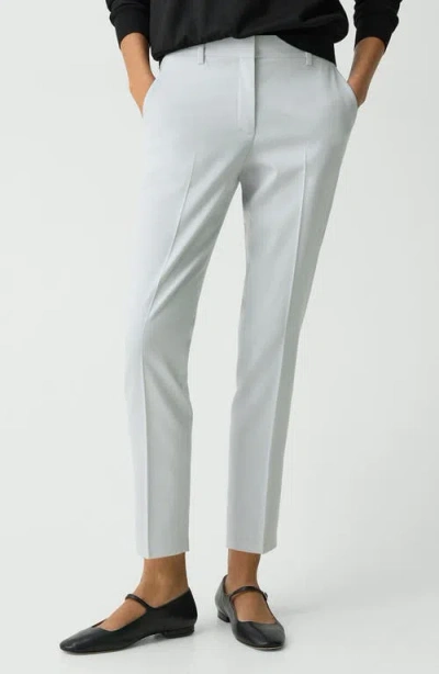 Theory Treeca 2 Stretch Wool Gabardine Pants In Gray