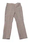 Theory Treeca 4 Cropped Gingham Pants In Multicolor Polyester In Multi