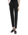 Theory Bistre High Waist Tapered Ankle Pants In Black