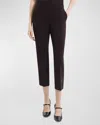 THEORY TREECA CROPPED PULL-ON PANTS