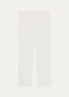 Theory Treeca Cropped Slim Pull-on Pants In White