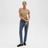 Theory Treeca Full Length Pant In Good Wool In Ash Blue