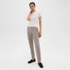 Theory Treeca Full Length Pant In Good Wool In Cinder Melange