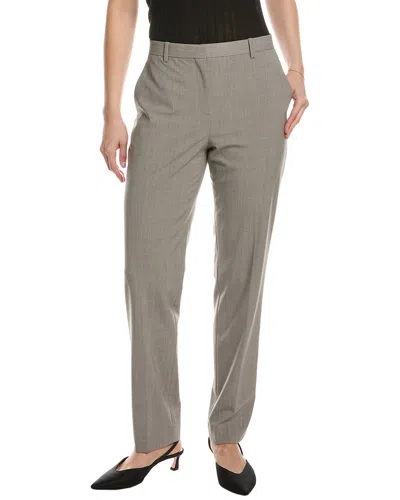 Theory Treeca Full-length Wool-blend Pant In Multi