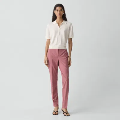 Theory Treeca Full-length Pant In Good Wool In Purple
