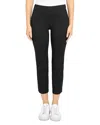 Theory Treeca 2 Cropped Stretch-wool Slim-leg Pants In Black