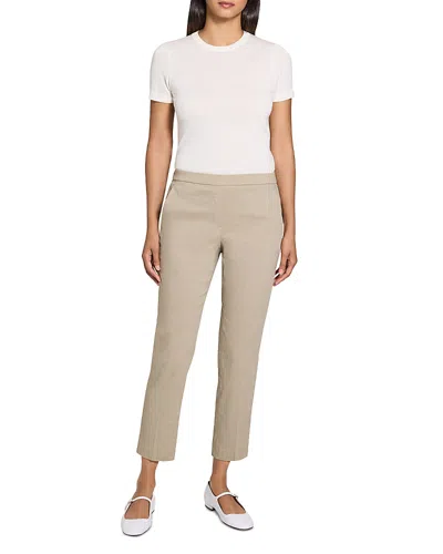 Theory Treeca 'good Linen' Pull-on Pants In Brown