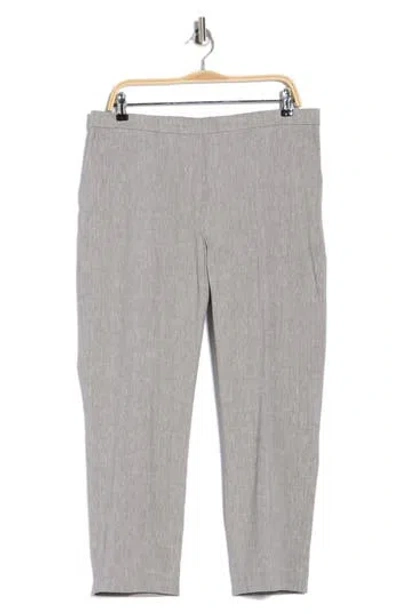 Theory Treeca Linen Blend Crop Pants In Animal Print
