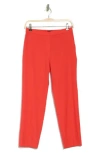 Theory Treeca Linen Blend Crop Pull-on Pants In Poppy