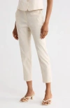 Theory Treeca Linen Blend Crop Pull-on Pants In Neutral