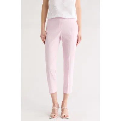 Theory Treeca Linen Blend Pull-on Pants In Soft Pink