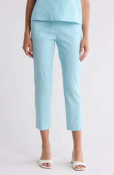 THEORY THEORY TREECA LINEN BLEND PULL-ON CROP PANTS