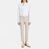 Theory Treeca Pant In Good Wool In Petal Pink