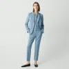 Theory Treeca Pant In Good Wool In Stone Blue