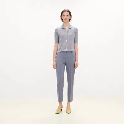 Theory Treeca Pant In Wool Gabardine In Gray