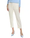 Theory Treeca Pant In Bonded Satin In White