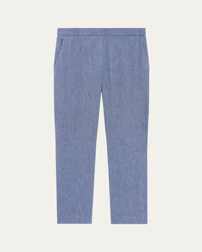 THEORY TREECA PULL-ON ANKLE PANTS