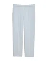 Theory Treeca Good Linen Cropped Pull-on Ankle Pants In Gray