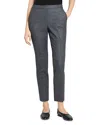 Theory Treeca Pull-on Virgin Wool Ankle Pants In Gray
