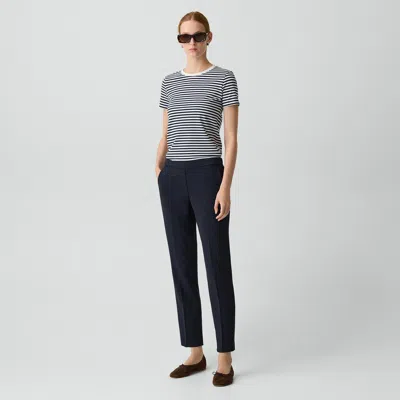 Theory Treeca Pull-on Pant In Admiral Crepe In Blue