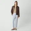 Theory Treeca Pull-on Pant In Admiral Crepe In Pearl Blue