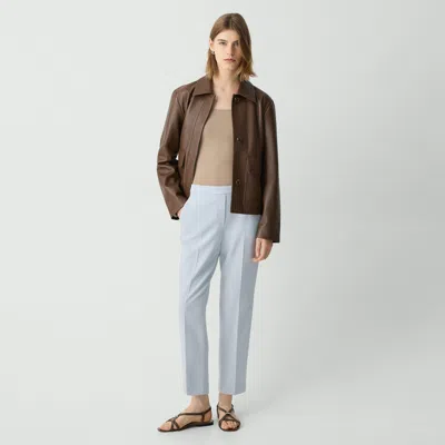Theory Treeca Pull-on Pant In Admiral Crepe In Pearl Blue