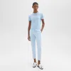Theory Treeca Pull-on Pant In Good Linen In Soft Blue