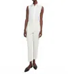 Theory Treeca Pull On Pant In Rice Admiral Stripe In White