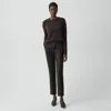 Theory Treeca Pull-on Pant In Sleek Flannel In Black