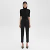 Theory Treeca Admiral Pull-on Crop Pants In Deep Navy