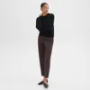 Theory Treeca Pull-on Pant In Sleek Flannel In Hickory Melange