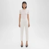 Theory Treeca Pull-on Pant In Sleek Flannel In Ivory