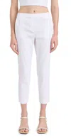 Theory Treeca Linen-blend Pull-on Pant In White