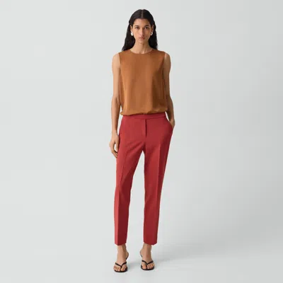 Theory Treeca Pull-on Pant In Admiral Crepe In Brown