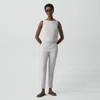 Theory Treeca Pull-on Pant In Textured Linen In White