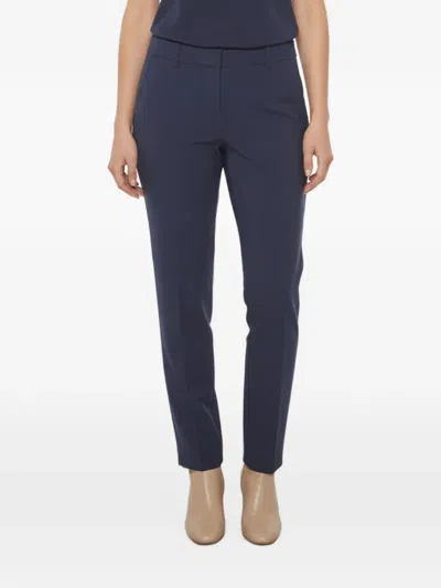Pre-owned Theory Treeca Regular-fit Trousers In Blue