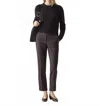 Theory Treeca Sleek Flannel Pull-on Pant In New Charcoal Melange In Multi