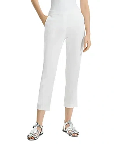 Theory Treeca Slim Cropped Trousers In White