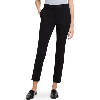 Theory Treeca Slim Fit Crop Pants In Black