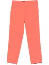 Theory Treeca Cropped Pull-on Pants In Orange