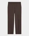 Theory Wool Pull On Crop Pants In Hickory Melange